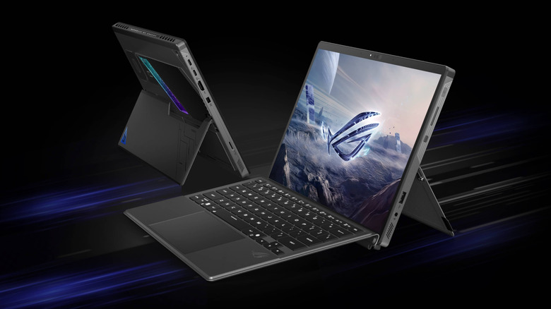 The ASUS ROG Flow Z13 on computerized background
