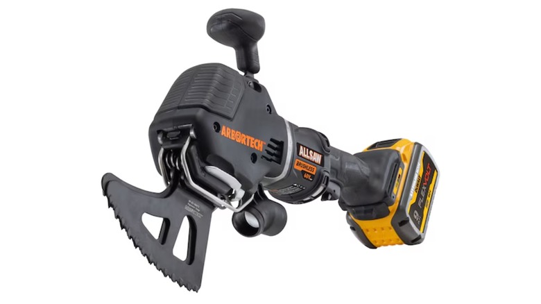 An ArborTech Cordless Masonry and Brick Restoration Tool on a white background.