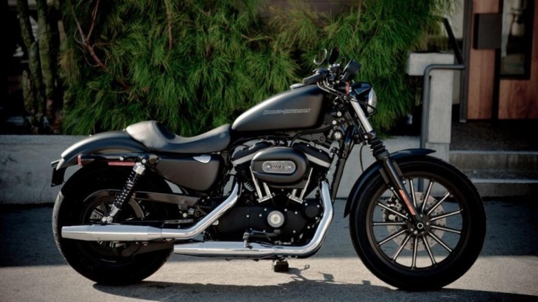 A black Harley-Davidson Iron 883