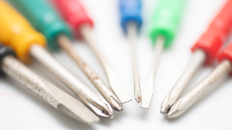 screwdriver bits closeup