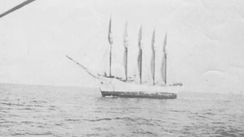 Carroll A Deering schooner black and white photo