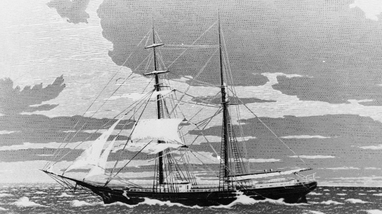 Illustration of mary celeste ship