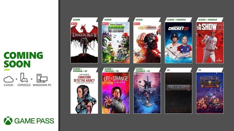 Xbox Game Pass new additions