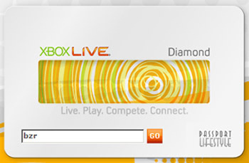Xbox Live Diamond card