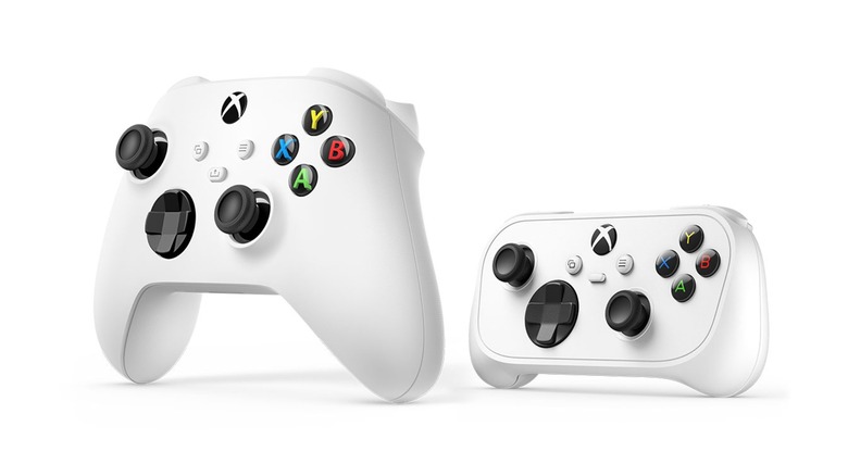 A side-by-side comparison of the Xbox Wireless Controller and the Xbox Nano Controller