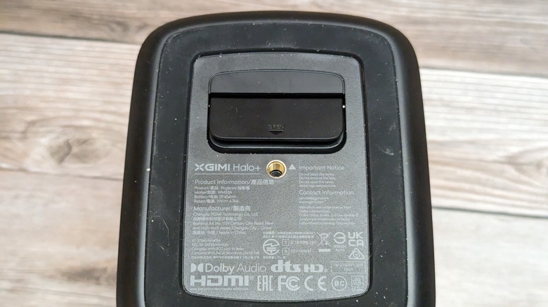 Bottom of the projector