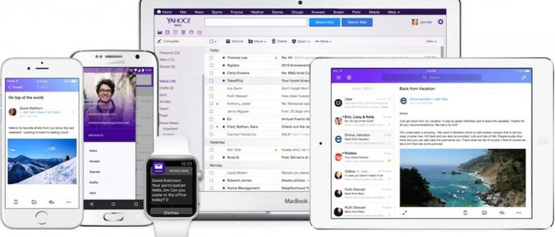 Yahoo updates email apps with third-party account support, no passwords