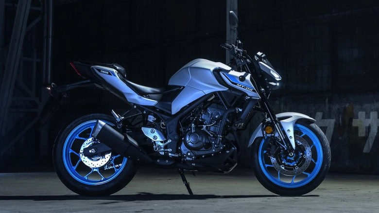 Yamaha MT-03 parked