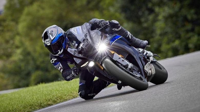 person riding R1M