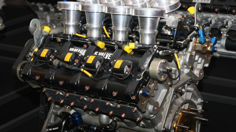 A 1988 Yamaha OX88 V8 engine