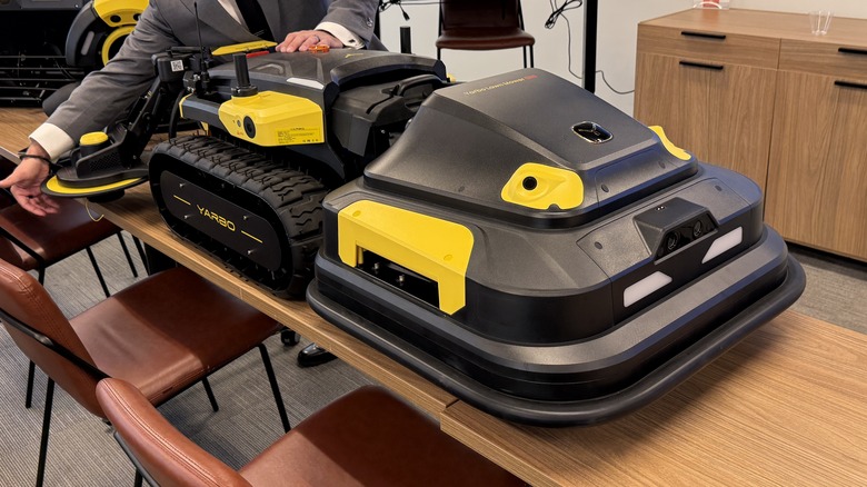 Yarbo Lawnmower pro on a table