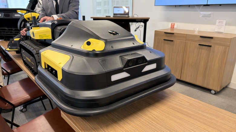 Yarbo lawnmower pro on a table