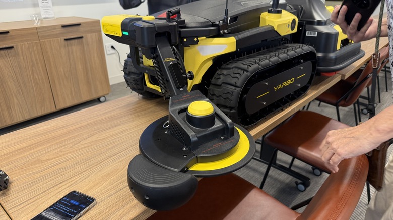 Yarbo Trimmer on a table