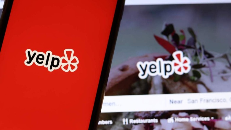Yelp on phone and computer browser