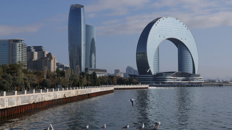 View of a skyline over the Capsian Sea.