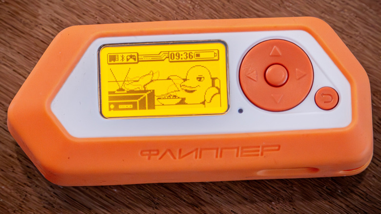flipper zero gadget on table