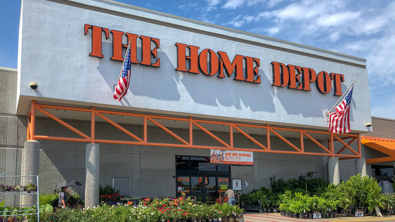 Exterior of a Home Depot store