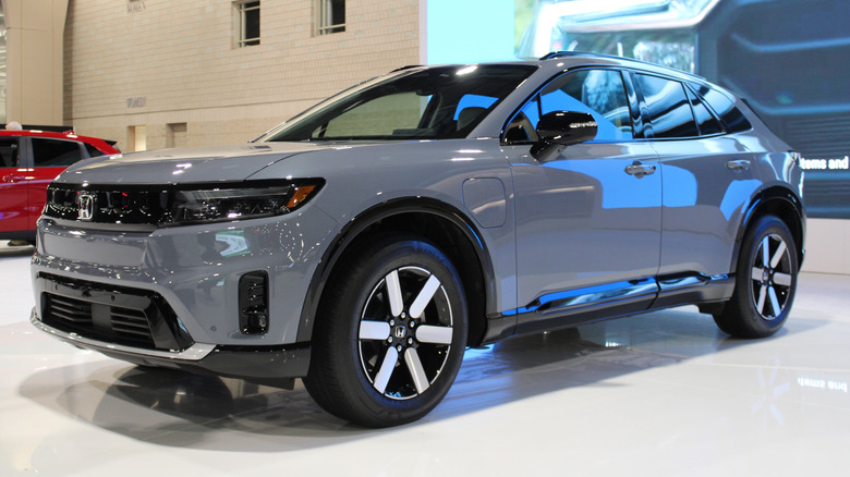A gray Honda Prologue on display
