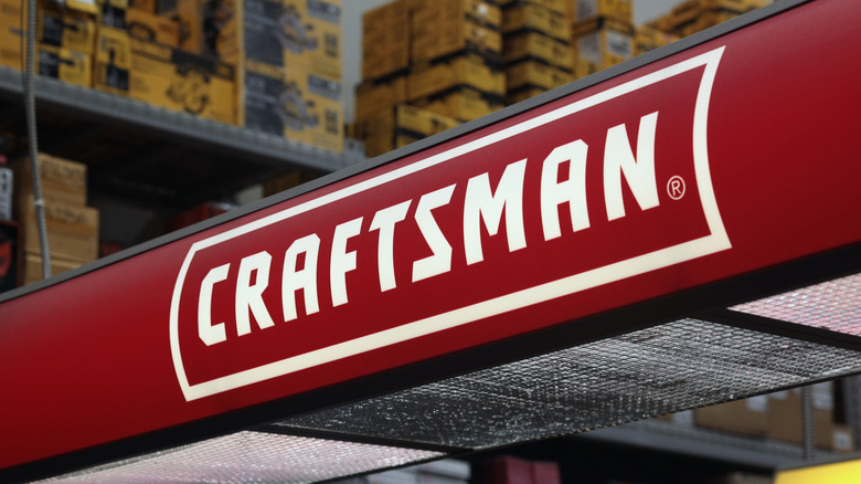 Craftsman sign inside of a store