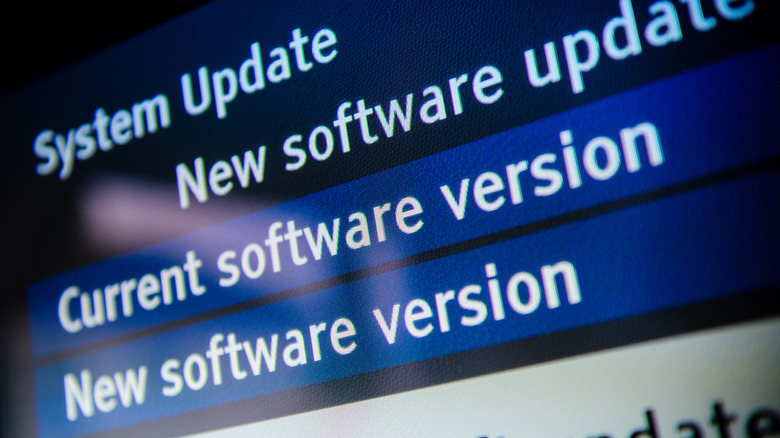 Smart TV update screen.