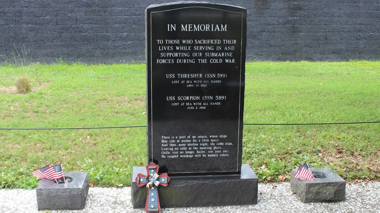 A memorial for the crews of the USS Thresher and USS Scorpion