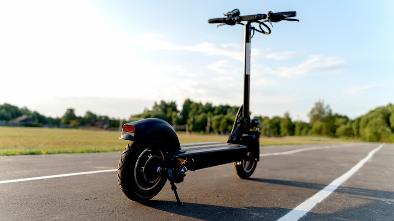 Electric scooter without a rider