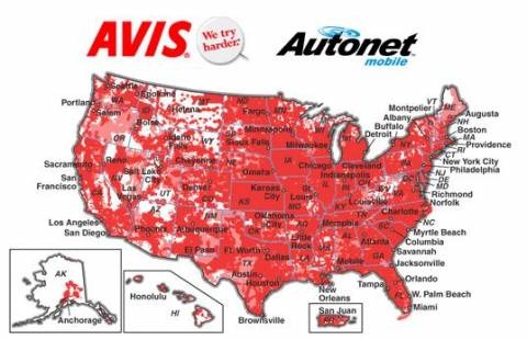 AVIS AutoNet mobile WiFi coverage