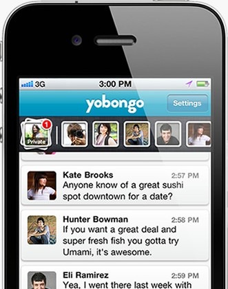 Yobongo, app social para comunicarte usando tu geomensajes en tu iPhone