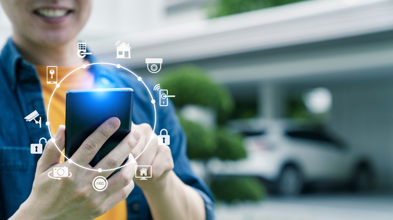 Smartphone controlling smart home