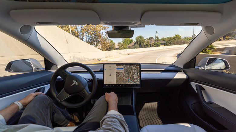 Tesla car dashboard