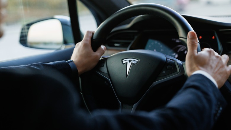 Tesla steering wheel