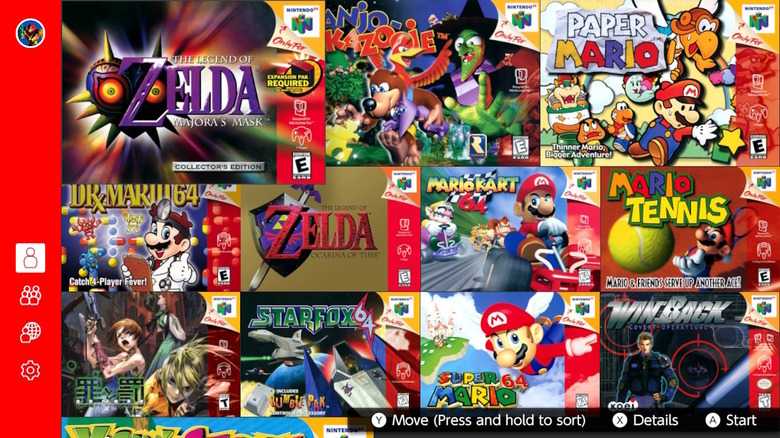 Nintendo 64 app screen