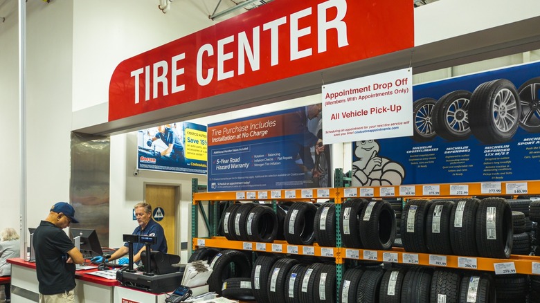 Costco tire center counter