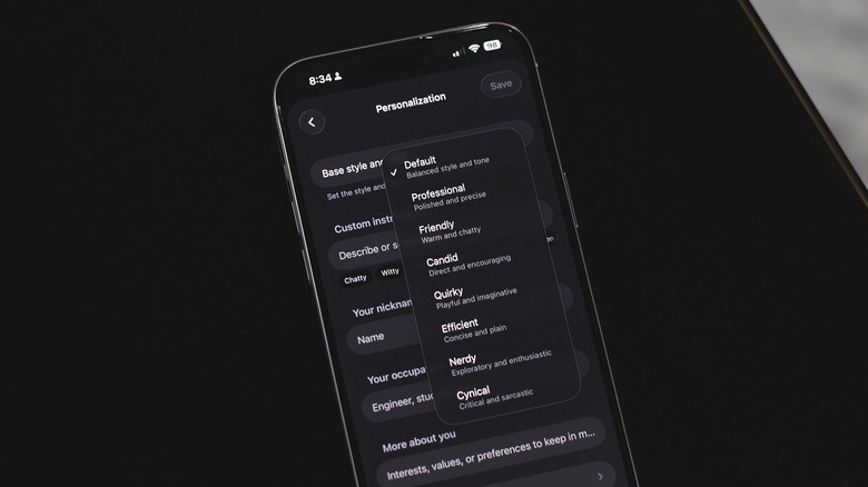 Tweaking ChatGPT personalization settings