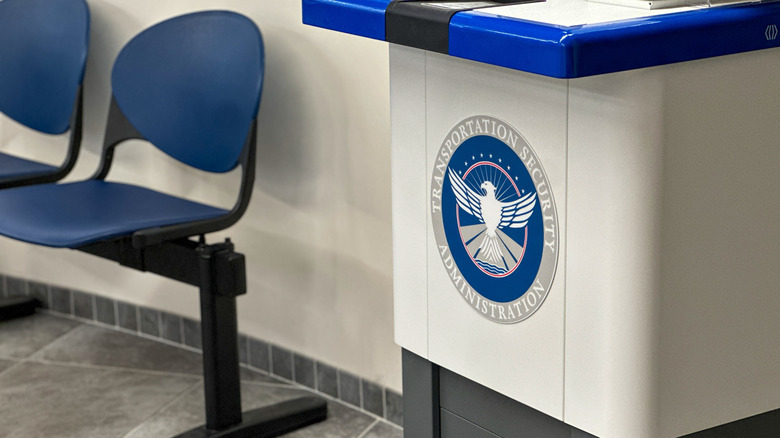 TSA desk at airport