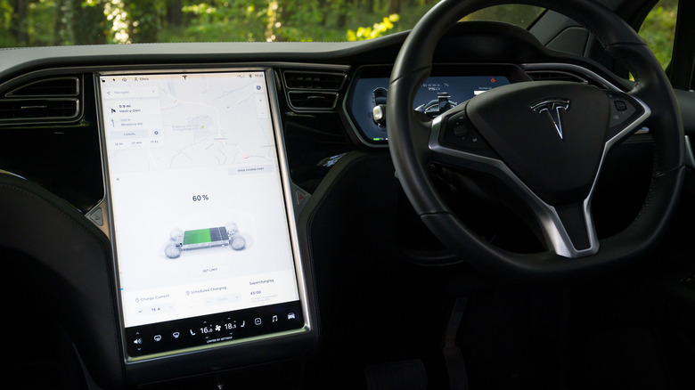 Tesla EV interior dash