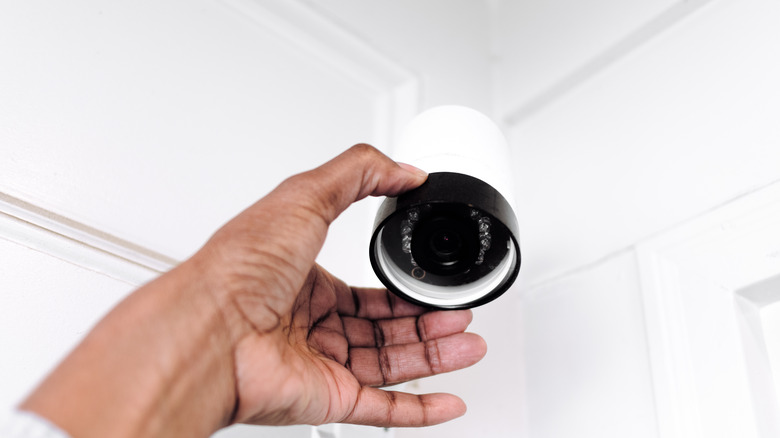 A home security camera