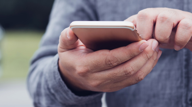 Using touchscreen phone