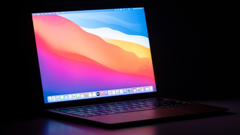 MacBook laptop dark background