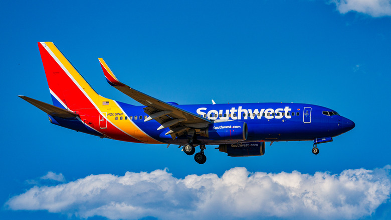 Southwest Airlines Boeing 737 On Final Landing Approach