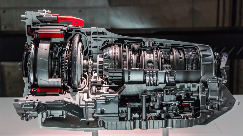 automatic transmission gearbox teardown view