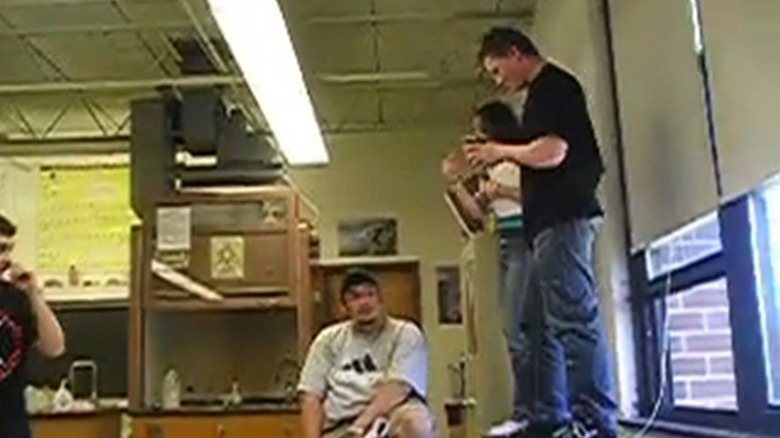 hijinks in high school classroom