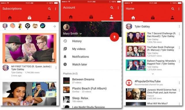 YouTube update iOS app with video editing tools, Material Design