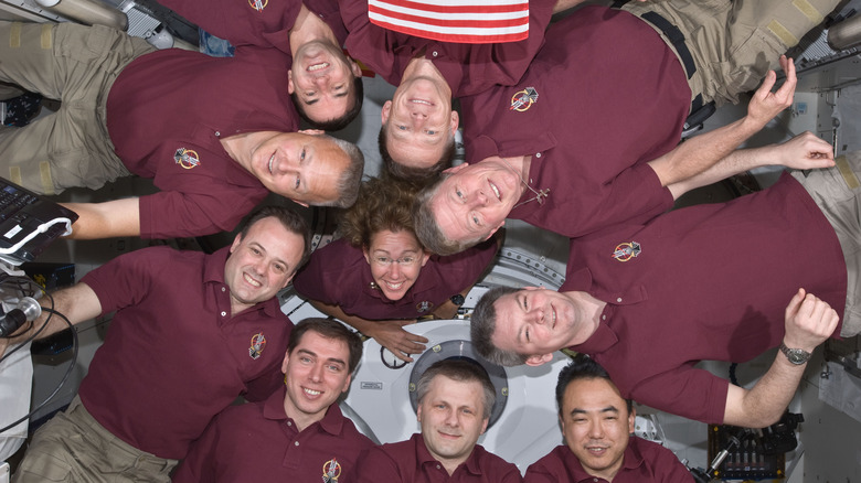 Astronauts aboard the ISS