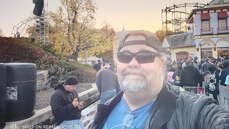 Selfie at a theme park