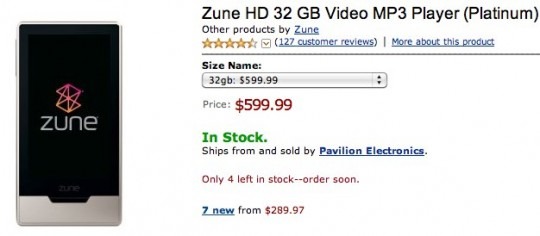 zune_hd_32gb_price_gouging