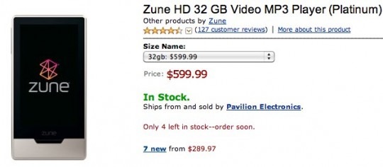 zune_hd_32gb_price_gouging