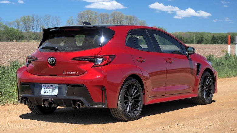 2026 Toyota GR Corolla rear 3/4 view