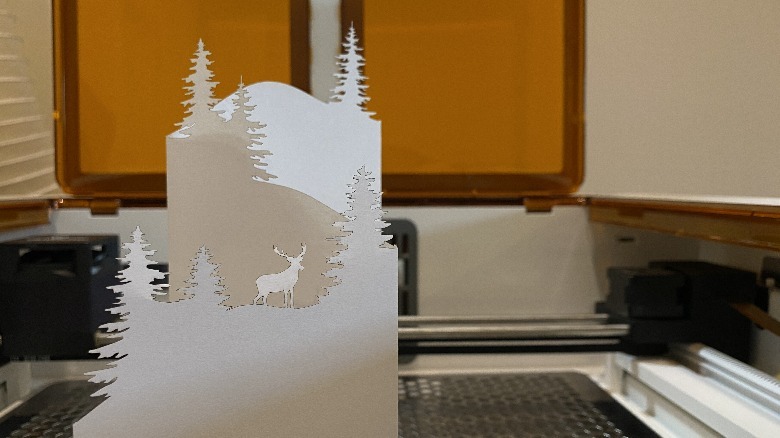 folded lasercut card