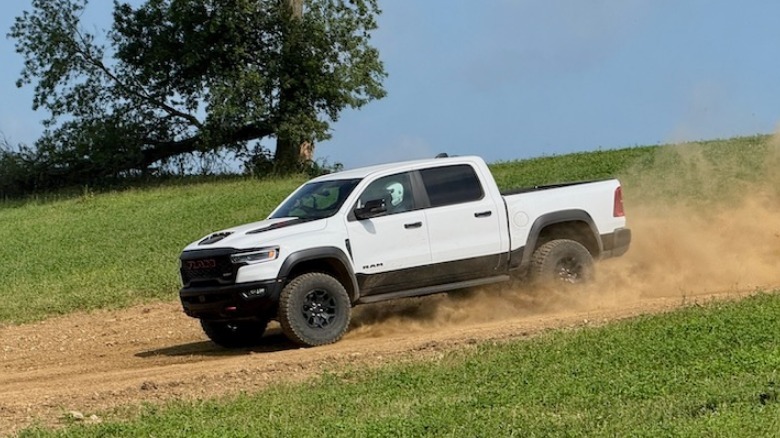 2027 Ram TRX SRT on a dirt course